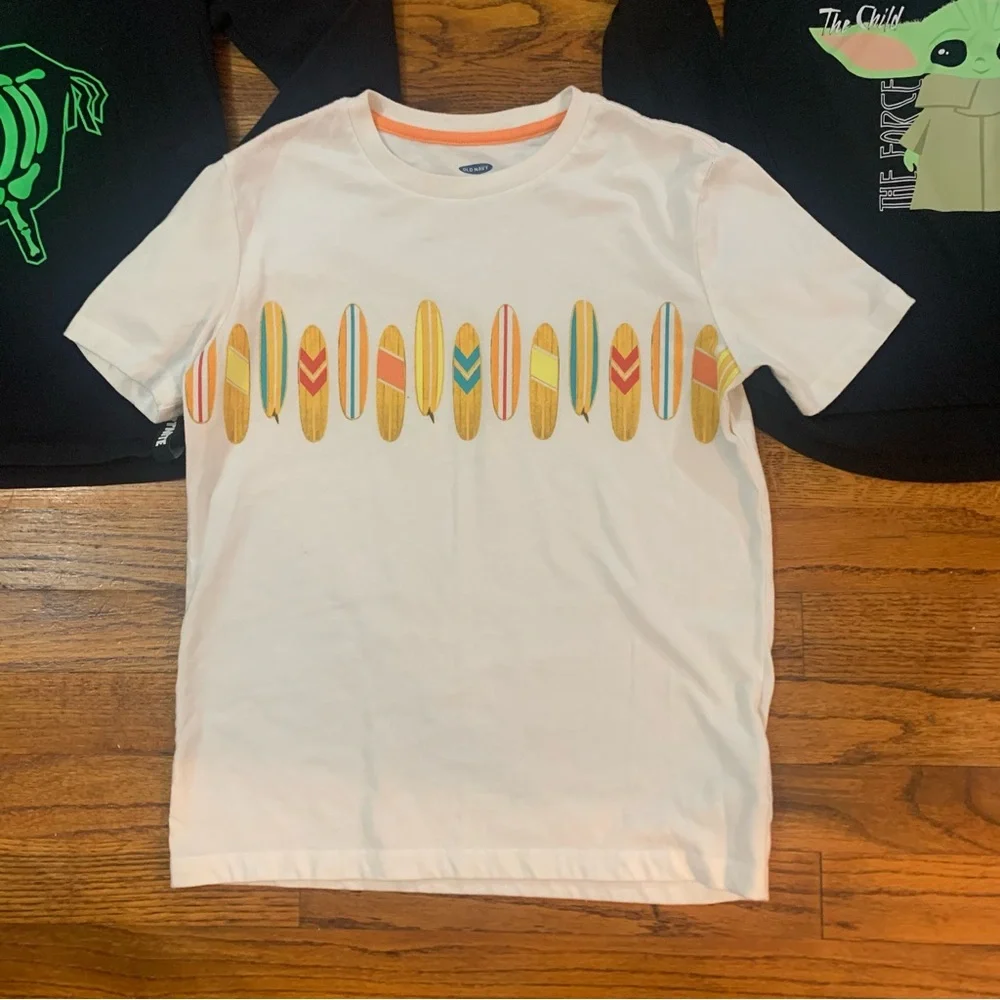 Little Girls 3 Pc Shirt Top Blouse Bundle Fortnite Star Wars Surfboard Medium